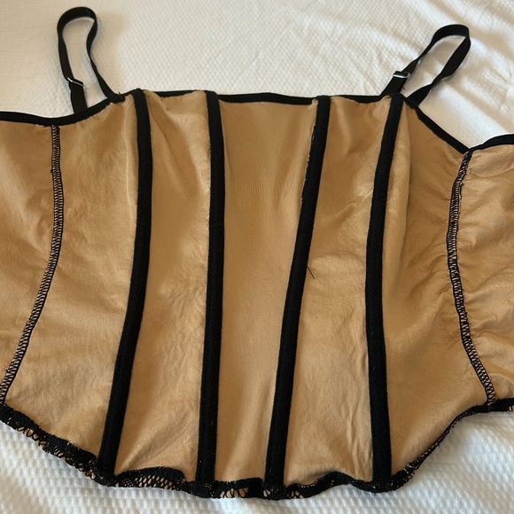 Orange kiss Elegant Black Lace stretchy corset with boning Women’s Size 1X - Picture 12 of 16